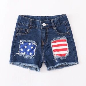 Girl’s distressed patriotic shorts NEW girl’s shorts denim shorts